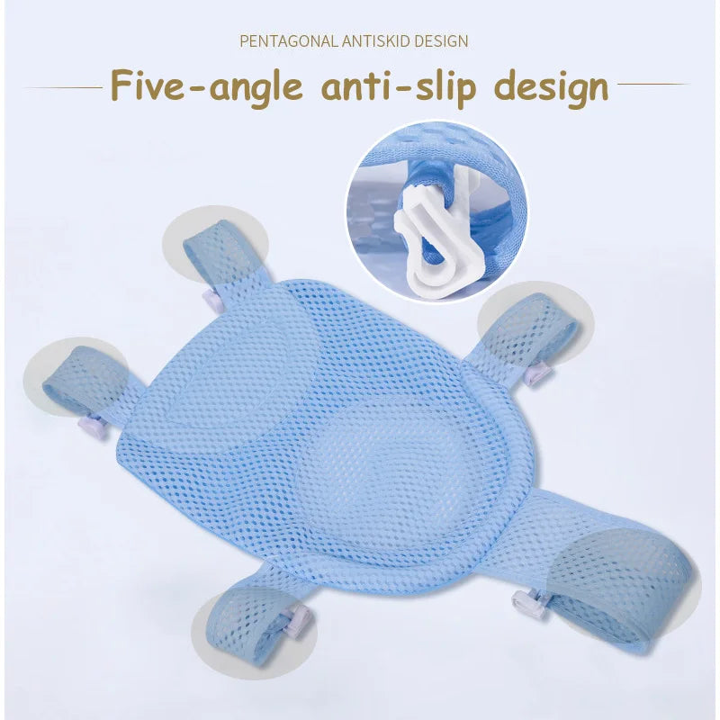 Baby Bath Seat Support Mat Foldable Bath Tub Pad &amp Chair Newborn Bathtub Pillow Infant Anti-Slip Soft Comfort Body Cushion