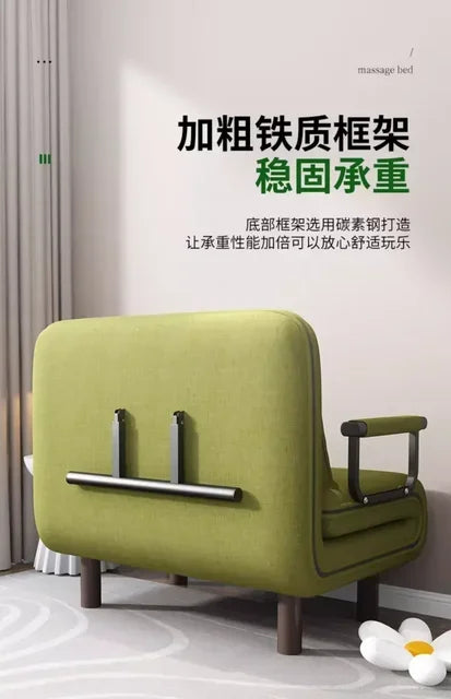 Modern Simple Foldable Sofa Bed Multi-functional Internet Celebrity Living Room Double Push Retractable Sofa Home Furniture