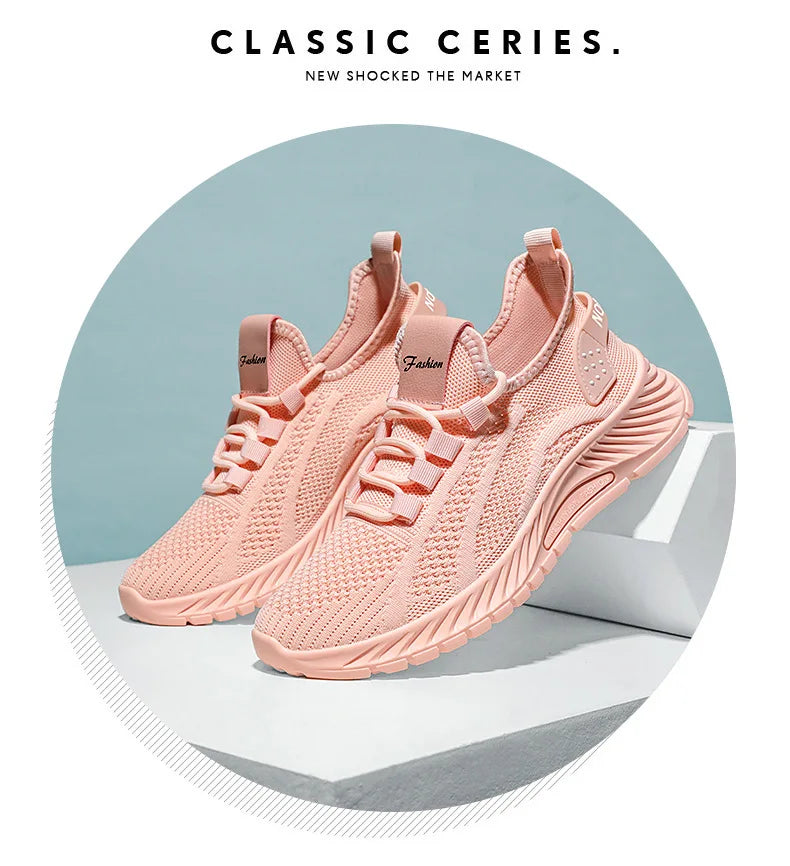 Women Lace Up Running Shoes Sporty Outdoor Beige Fabric Sneakers Comfort Lightweight Non Slip Athletic Shoes for Gym Work Casual