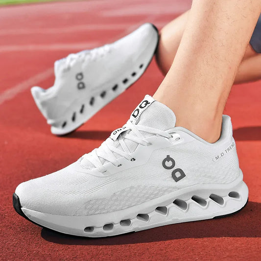 Fashion Cushioning Running Shoes for Men Lightweight Sneakers Breathable Tennis Shoes Non-Slip Sports Casual Walking Footwear