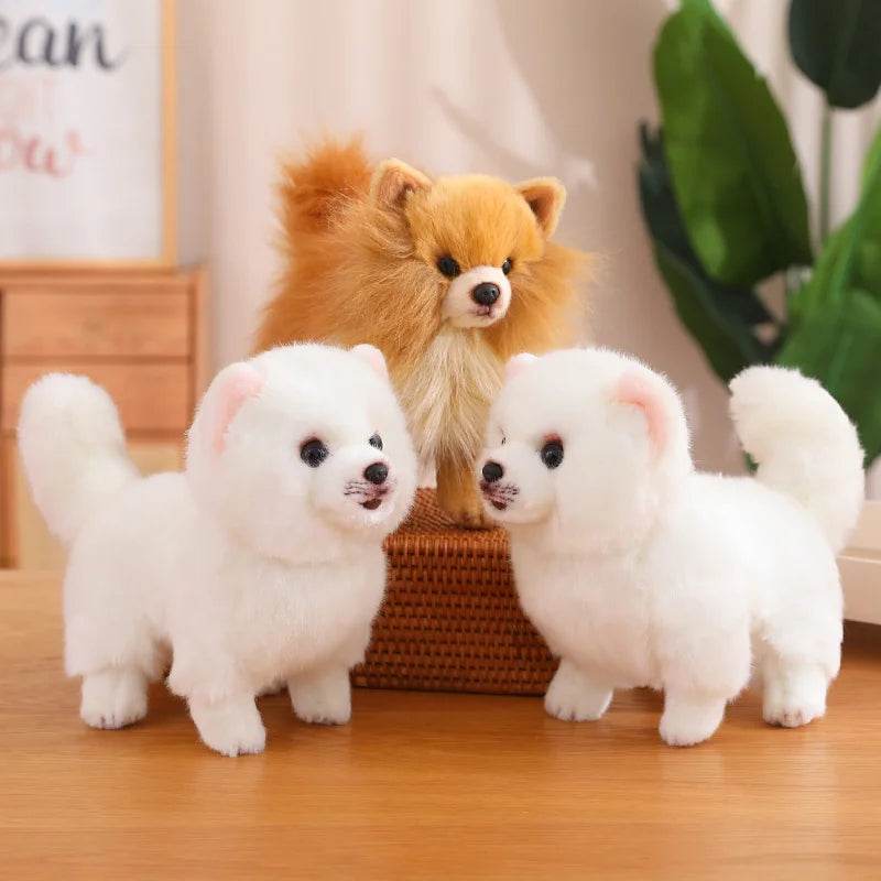 Premium Simulation Pomeranian Dog Plush Toy Cute Stuffed Animals High Quality Puppy Plushies Doll Cartoon Soft Kids Toys Gifts - AIAZ