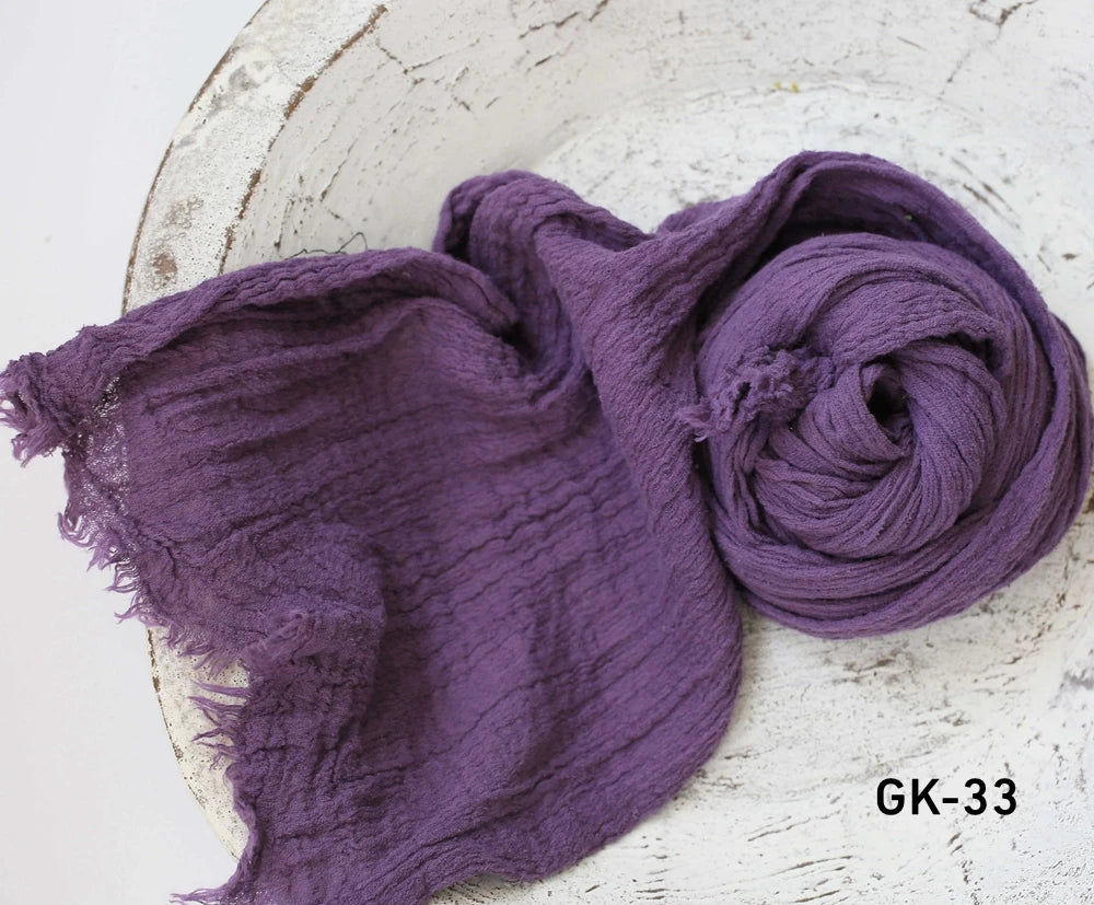 Newborn Cheesecloth Wrap Baby Photography Props Posing Fabric Cotton Stretch Blanket Hand Dyed Newborn Layer Wrap