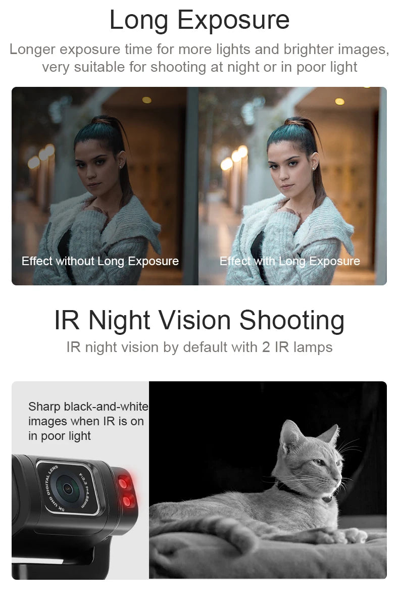 Ordro M3 Pocket Camera Digital Camcorder 5K 30FPS Image Stabilization Built-in Big Size Screen Handy Cam  Travel Vlog Cameras