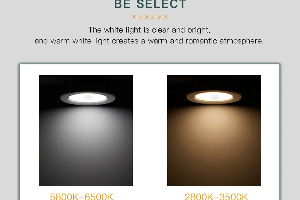 LED Downlights PIR Motion Sensor Down Light 5W 10W 15W 20W Recessed Ceiling Light Cold White Night Lamp LED Spotlight Downlight