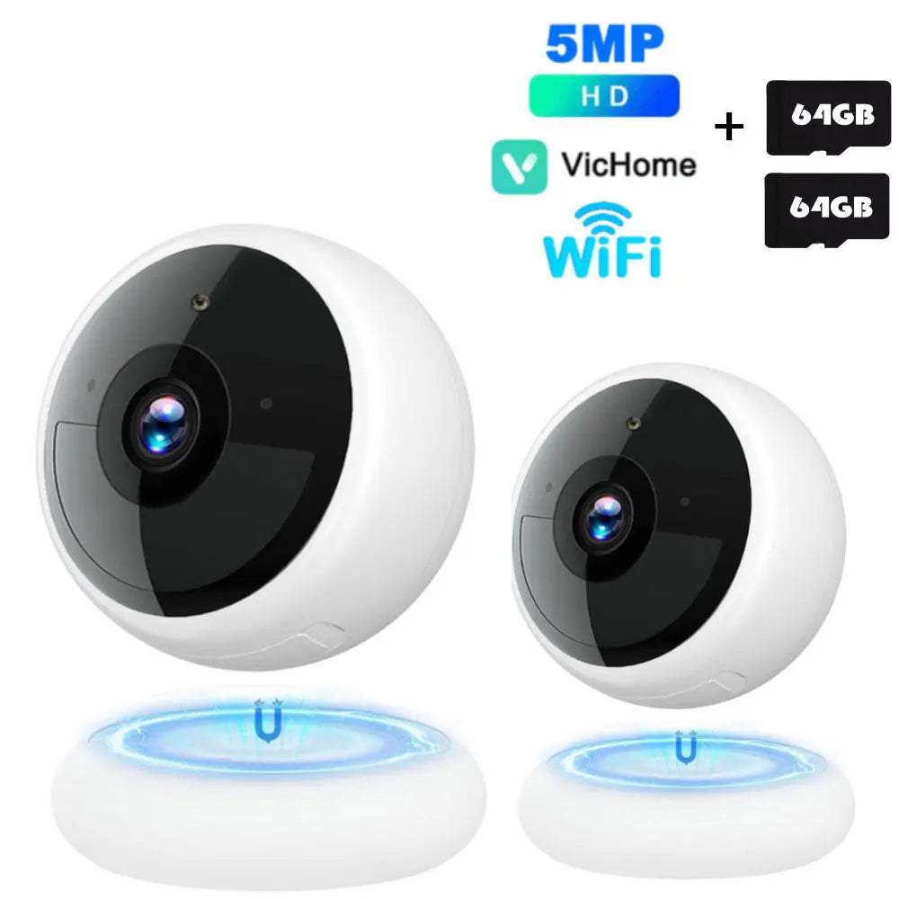2K 5MP Wifi Home Security Camera Wireless Outdoor Magnetic Battery Powered Camera Surveillance AI Motion Detection Indoor HD Cam