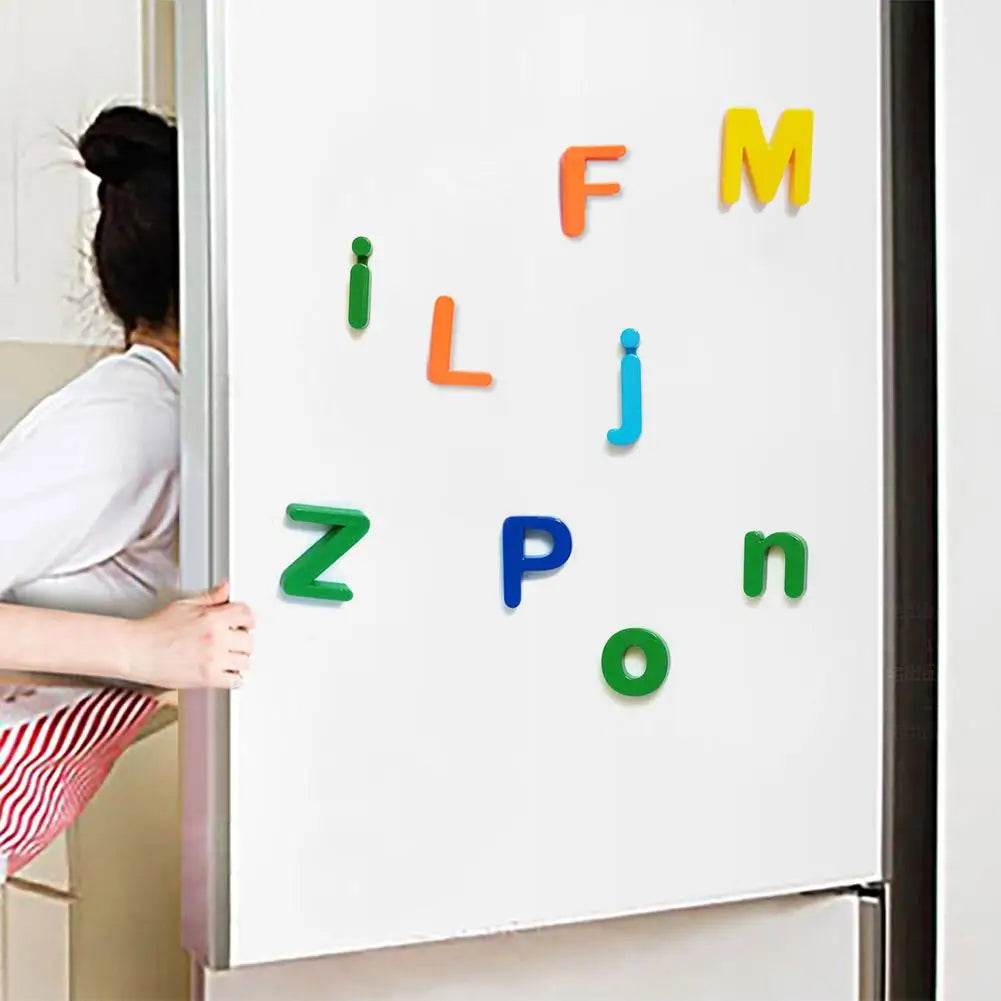 Kids Magnetic Learning Alphabet Letters Plastic Refrigerator Stickers Toddlers Kids Learning Spelling Counting Educational Toys - AIAZ