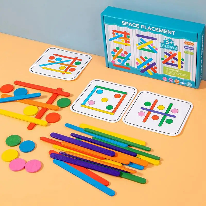 Montessori Logical Thinking Games Puzzle Toys Color Matching Game Educational Learning Toys For Children Preschool Teaching Aids