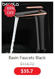 Bathroom Faucet Basin Mixer Black/Chrome Tap Single Handle Hot and Cold Water Brass Taps Becola Newest BR-2018A117