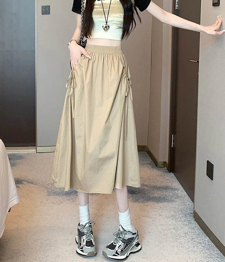 Skirts For Women Chubby Woman Skirt Drawstring Cargo New In Cheap Stylish Chic And Elegant Offer Aesthetic Hot Clothing Sales V - AIAZ