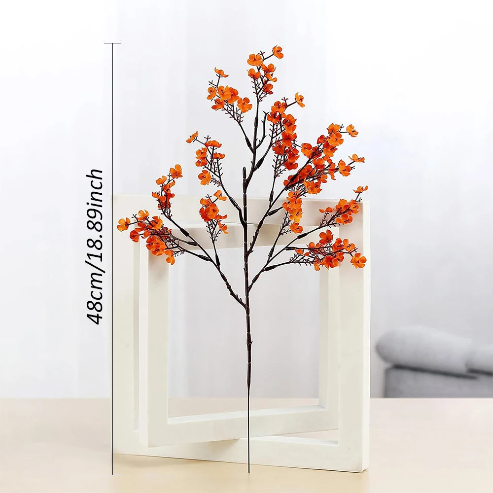 3/1Pcs Fall Babys Breath Artificial Flowers Fake Plants for Home Wedding Centerpiece Table Thanksgiving Party Autumn Decorations