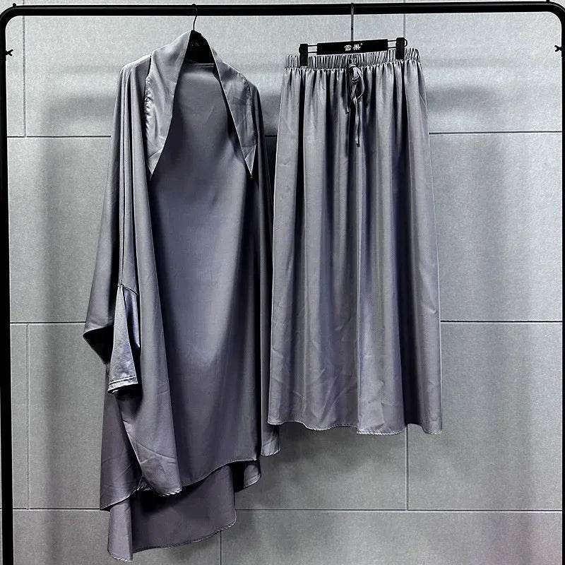 Muslim Set Fashion Women's Dresses Two-piece Set Dubai Turkey Kaftan Abayas Dresses for Women Casual Robe Kimono Femme Caftan - AIAZ