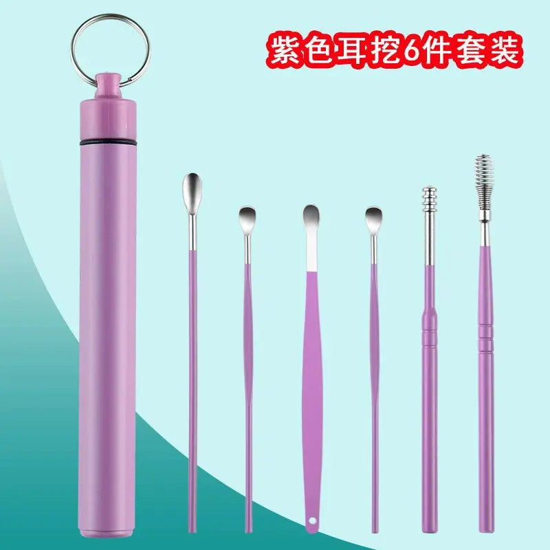 정리 Ear Care Kits Earpick Sticks Earwax Remover Ears Pick Cleaning Ear Cleanser Spoon Earpick Beauty Accessories Tools
