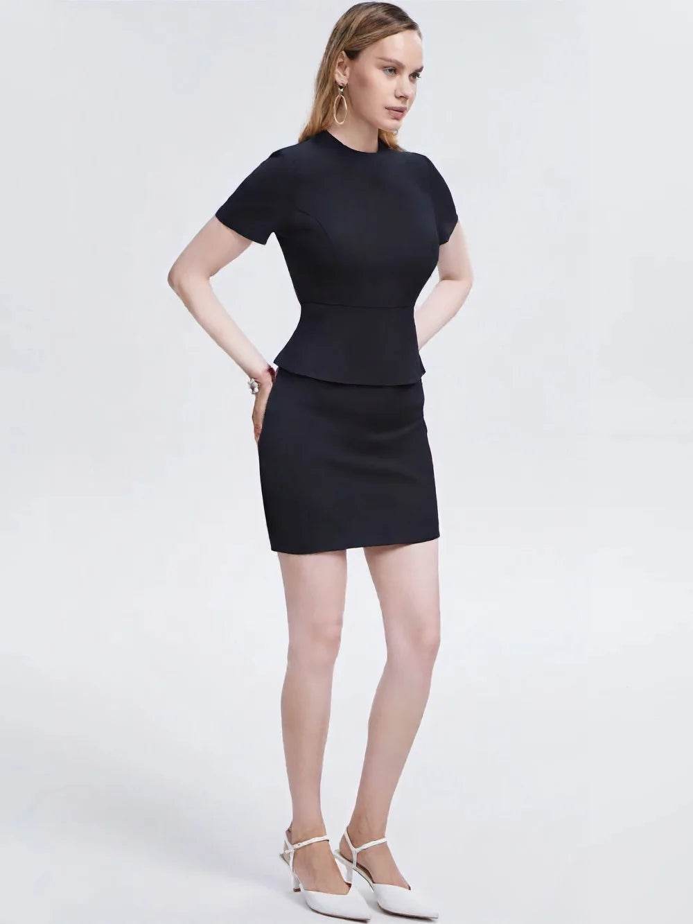 Women's Business Suits Summer Short Sleeve OL Style Office Formal Professional Work Wear Set with Skirt And Tops Career Outfit - AIAZ