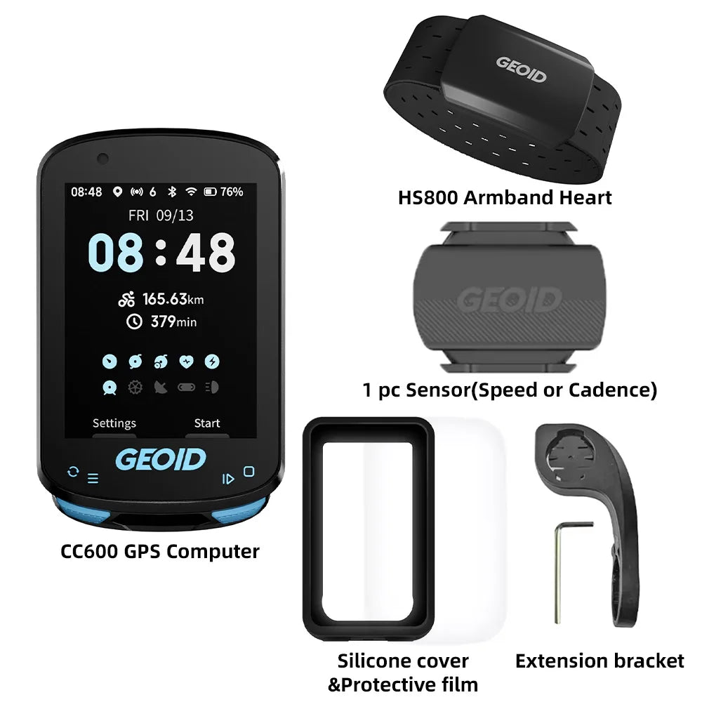 GEOID CC600 Color Screen Bike Computer Smart Navigation GPS Wireless Bicycle Speedometer WIFI ANT+ 11 Languages Cycling Odometer