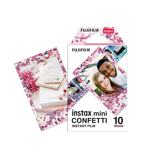 Fujifilm Instax Color Mini Film Instant 10-50 Sheets Black Frame Macaron Rainbow Photo Paper for Mini 12 11 9 8 7s 70 50 90 SP-2