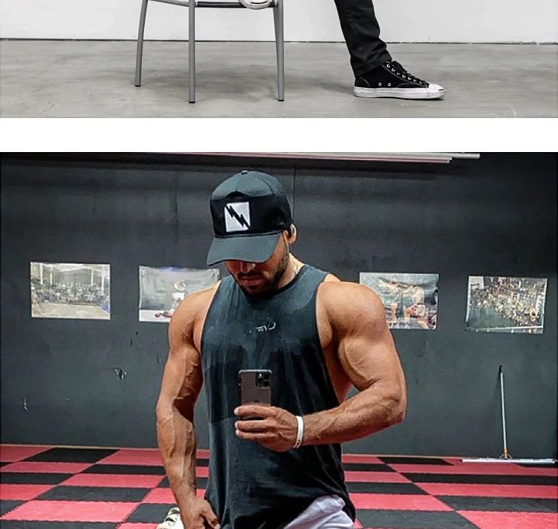 Men's Brand Summer Gym Cotton Tank Top Sleeveless Shirt Man Bodybuilding Clothing Casual Fitness Workout Running Vest Sportswear