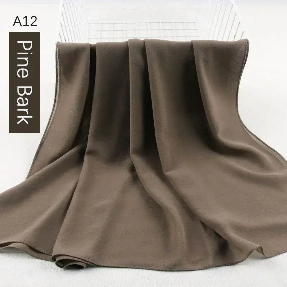 Muslim Women Chiffon Hijab Scarf Chiffon Soft Hijabs Shawl Long Scarves Wrap Headscarves For Muslim Fashion - AIAZ