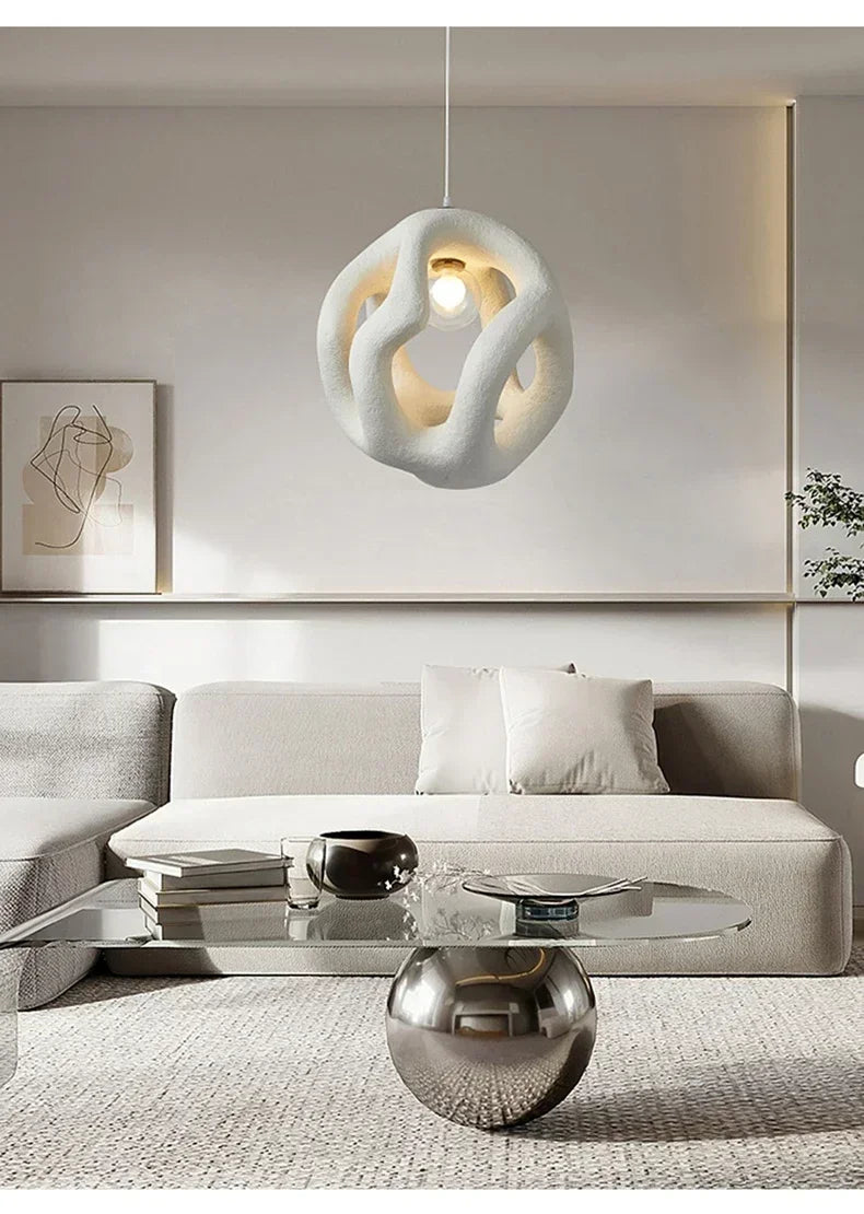 Wabi Sabi Style Restaurant Pendant Light Single Head Small Pendant Light Designer Living Room Sofa Light Study Counter Lighting