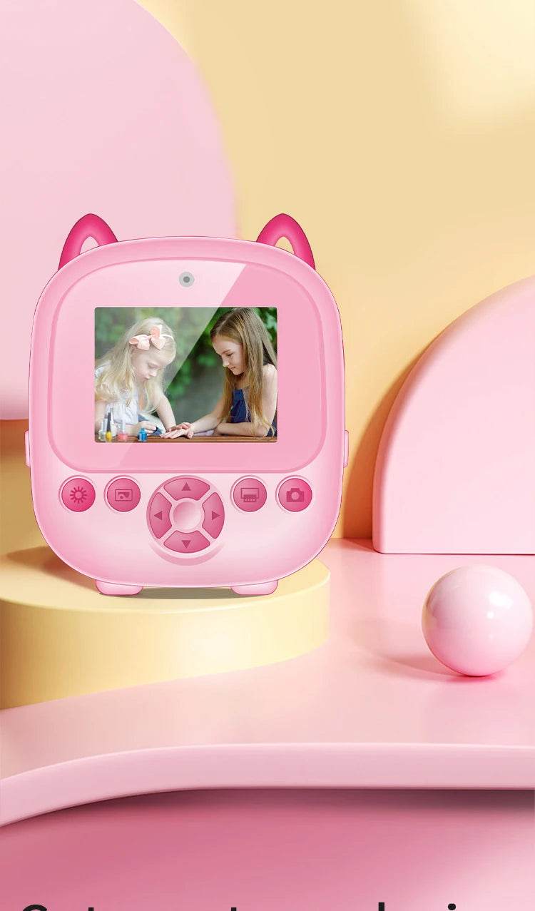 Children Digital Camera Instant Print for Kids Thermal Print Camera Instant Photo Printing Camera Video Toys+32G Memory Card - AIAZ