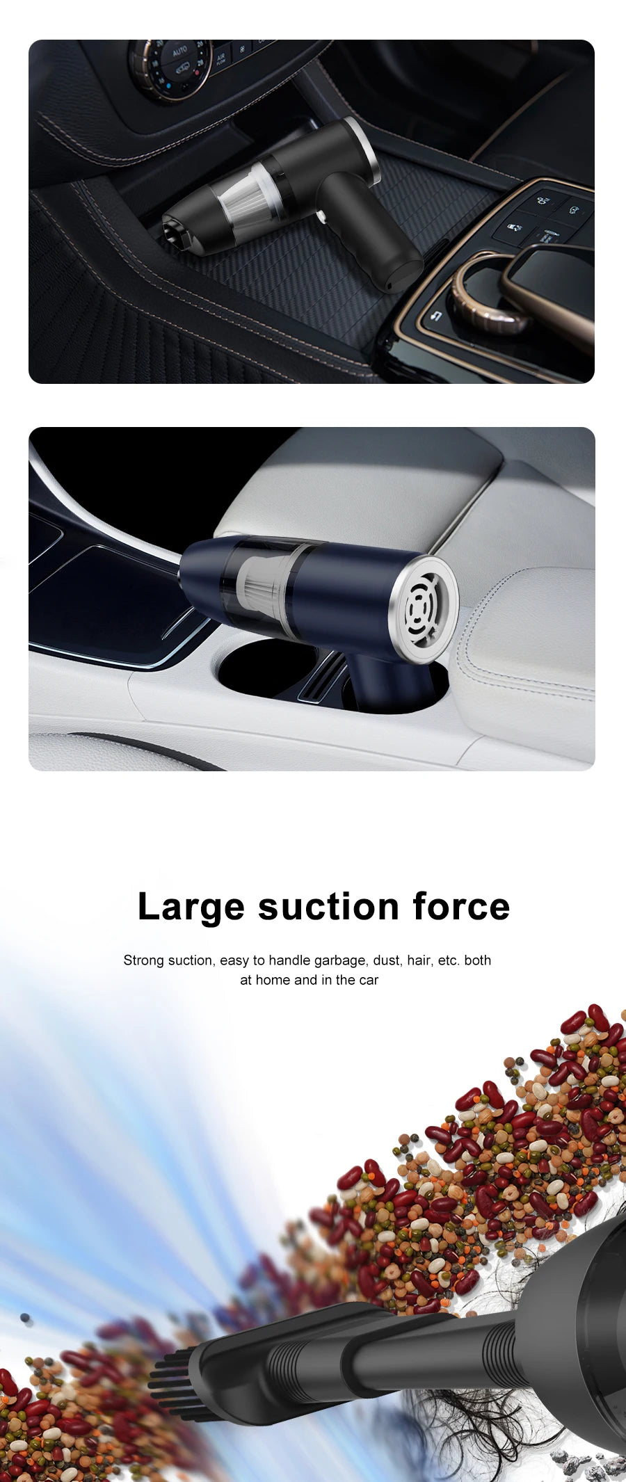 Handheld Portable Dualuse Wireless Vacuum Cleaner Household Car Mounted High-power 3500pa Suction Multifunctional Vacuum Cleaner