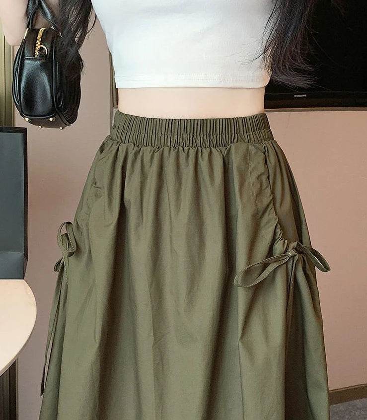 Skirts For Women Chubby Woman Skirt Drawstring Cargo New In Cheap Stylish Chic And Elegant Offer Aesthetic Hot Clothing Sales V - AIAZ