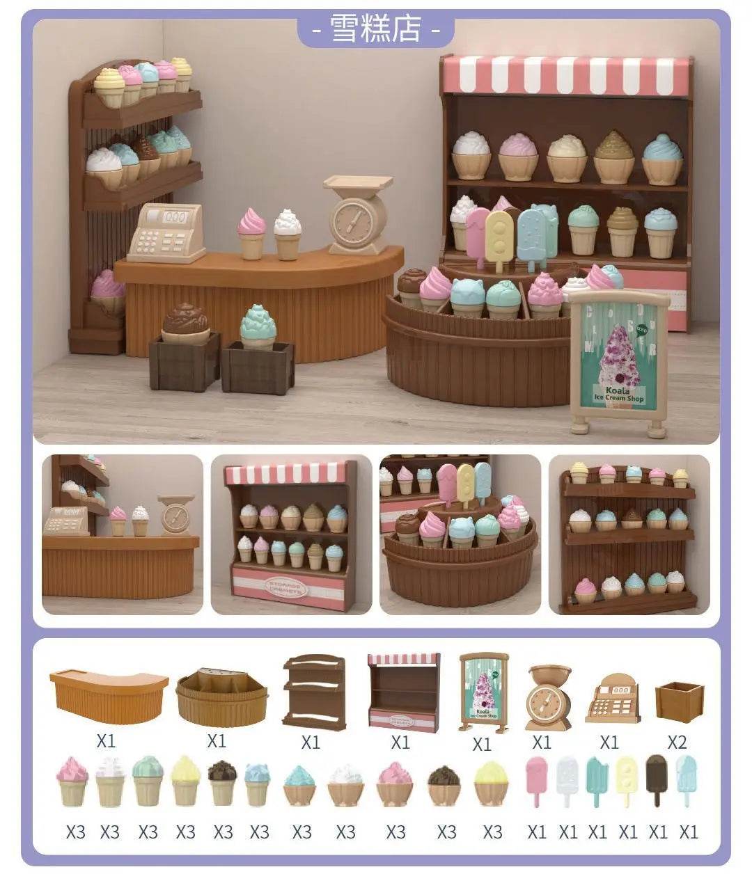 mini supermarket shopping games dollhouse furniture accessories Intellectual education toys for kid family interaction toys - AIAZ