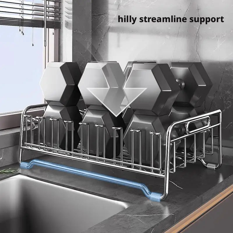 Dish Drain Rack Holder 304 Stainless Steel Bowl Drainer Tableware Cup Drying Rack Kitchen Accessories Storage Organizer Shelf