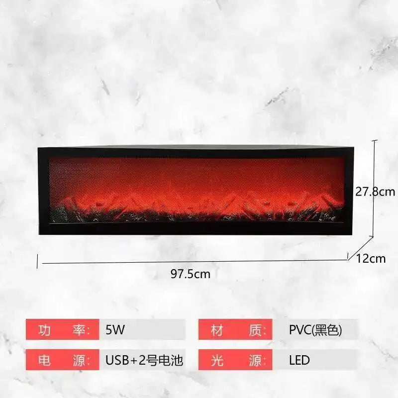 3D Simulated Fireplaces Flame Lamp Fake Firewood Fireplace European Decoration Ornaments Light Living Room TV Cabinet Fireplace