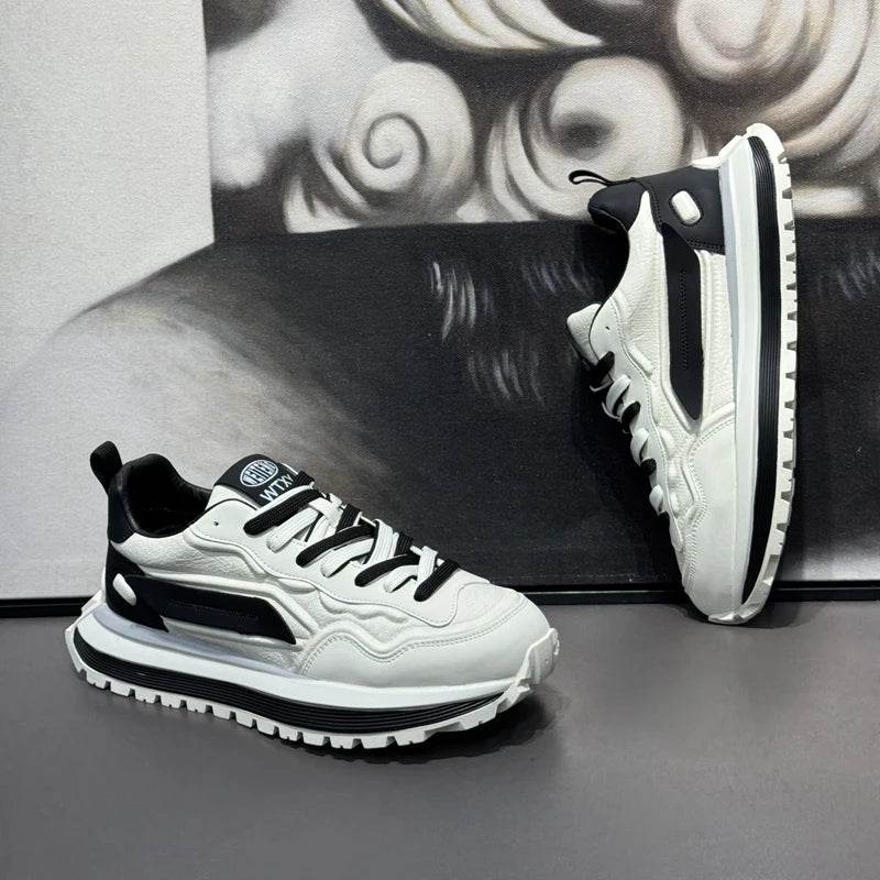 Men's Sneakers Shoes for Men Platform Sports Shoes Sports and Leisure Casual Sneaker Non-slip Fashion Wear-resistant Loafers - AIAZ