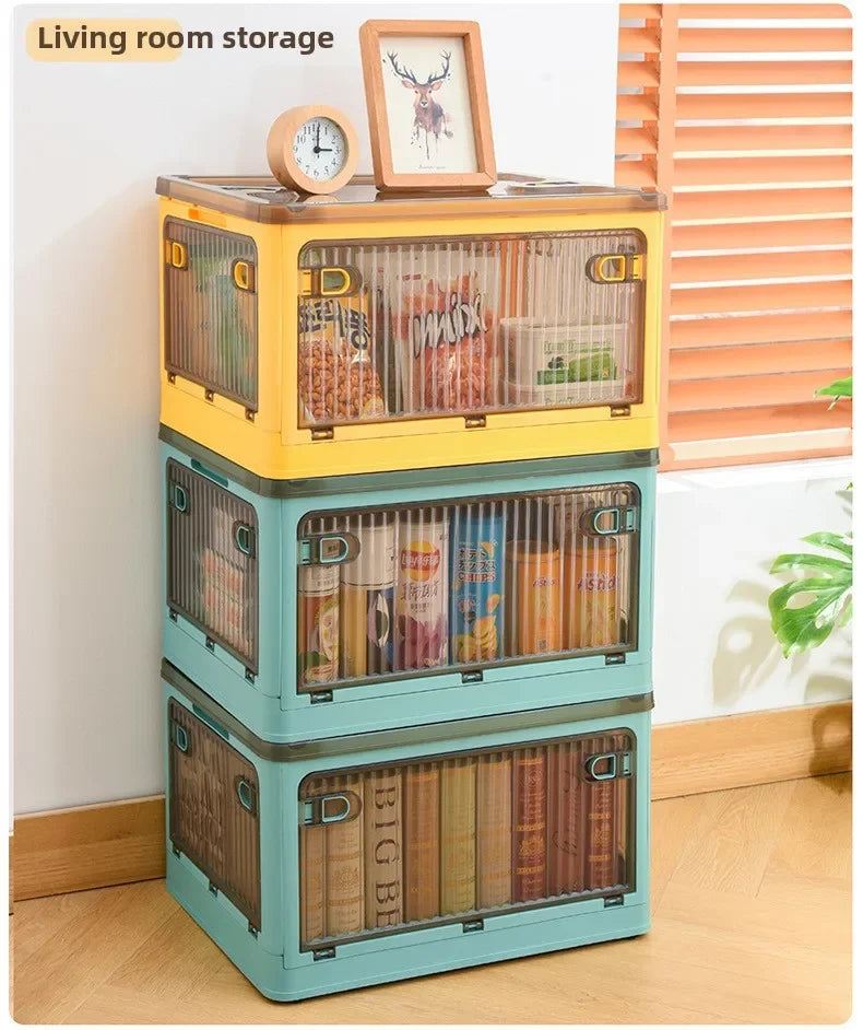 Household Plastic Transparent Sorting Wardrobe Clothes Toys Book Storage Box Folding Storage Box Shoes Storage Box Plastic Boxes