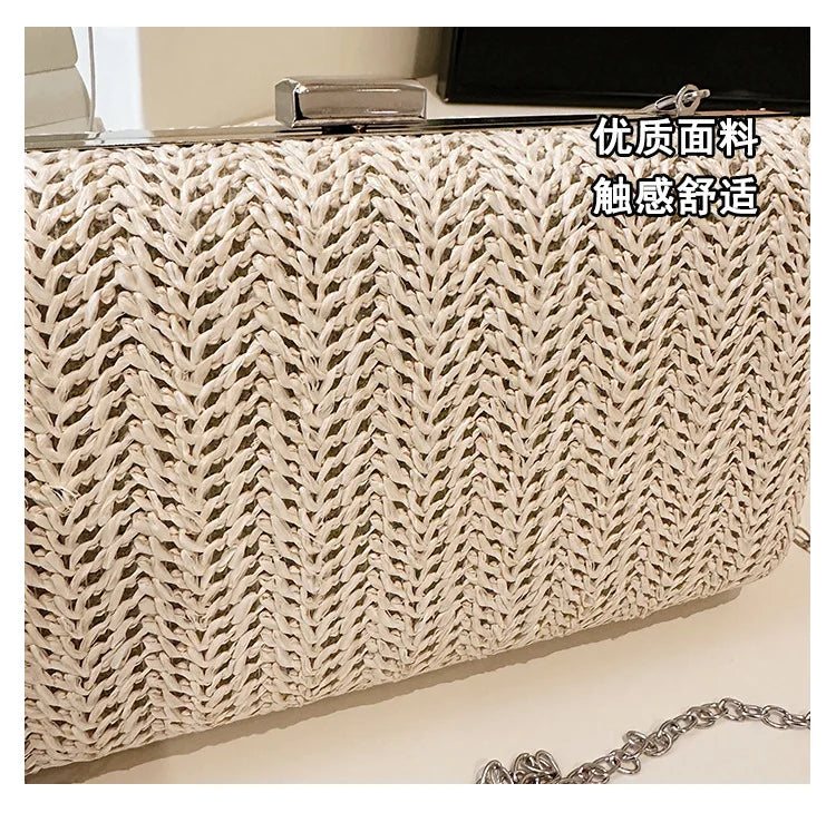 Brand New in 2025 Summer! Women's Woven Handbag. This Fashionable Style Can Be Carried As A Shoulder or Crossbody Bag