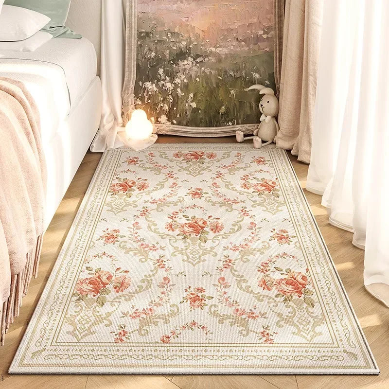American Retro Bedroom Bedside Carpet Fashion Flower No-clean Wipe Coffee Table Mat Soft Living Room Sofa Cloakroom Rug Ковер 러그