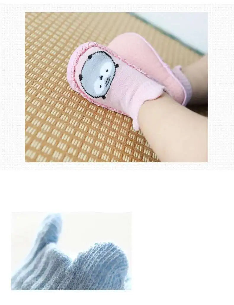 1 Pair Fashion Cute Baby Socks With Rubber Soles Infant Spring Autumn Winter Children Floor Socks Shoes Anti Slip Soft Sole Sock