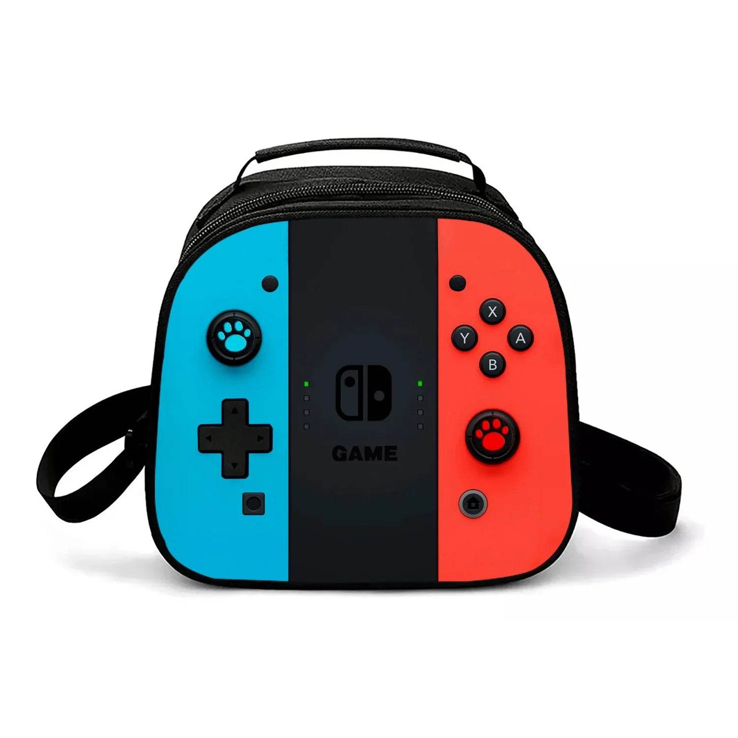 Back To School Game Console Pattern DIY School Bag for Primary and Secondary Students Lunch Bag Pen Bag Shoulder Bag Three Sets - AIAZ