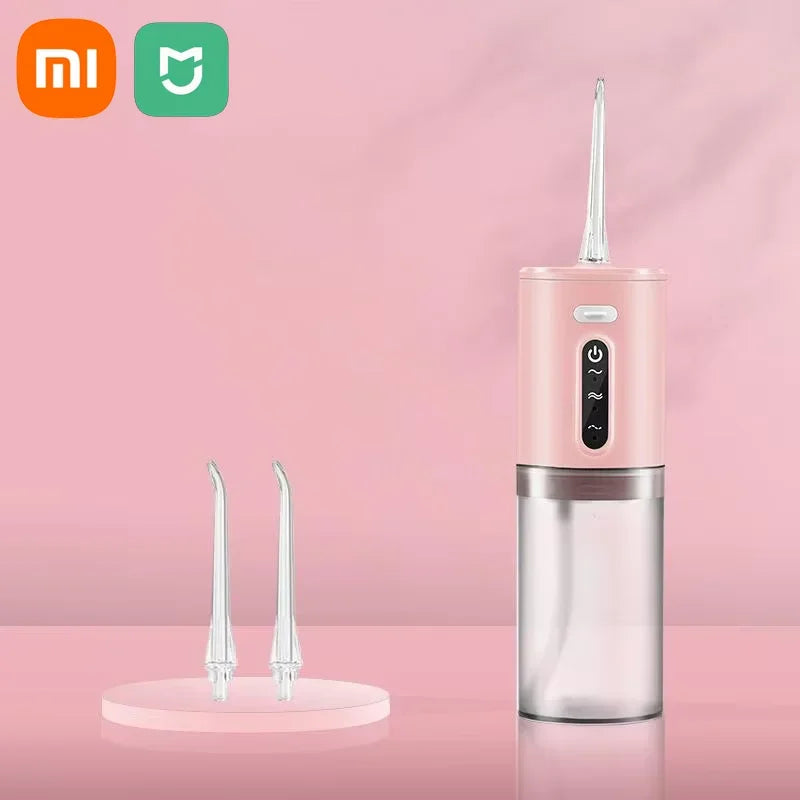 Xiaomi Dental Oral Irrigator 5 Nozzle Portable Dental Water Flosser USB Rechargeable 280ml Three frequency pulses Teeth Cleaner
