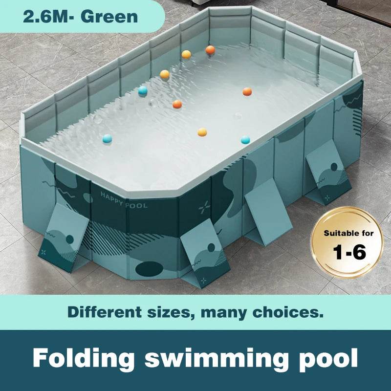 3M/2.6M/2.1M Big Swimming Pool Wear-Resistant Non-Inflatable Outdoor Large Pools Outdoor Indoor Game Back to School Gifts - AIAZ