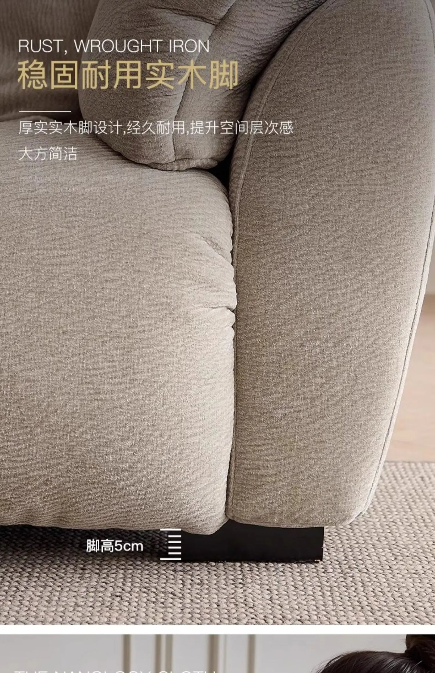 Designer Style Minimalistic Sofa Waterproof Elegant Wooden Chaise Lounge Sofas Living Room Couch Muebles Entrance Hall Furniture