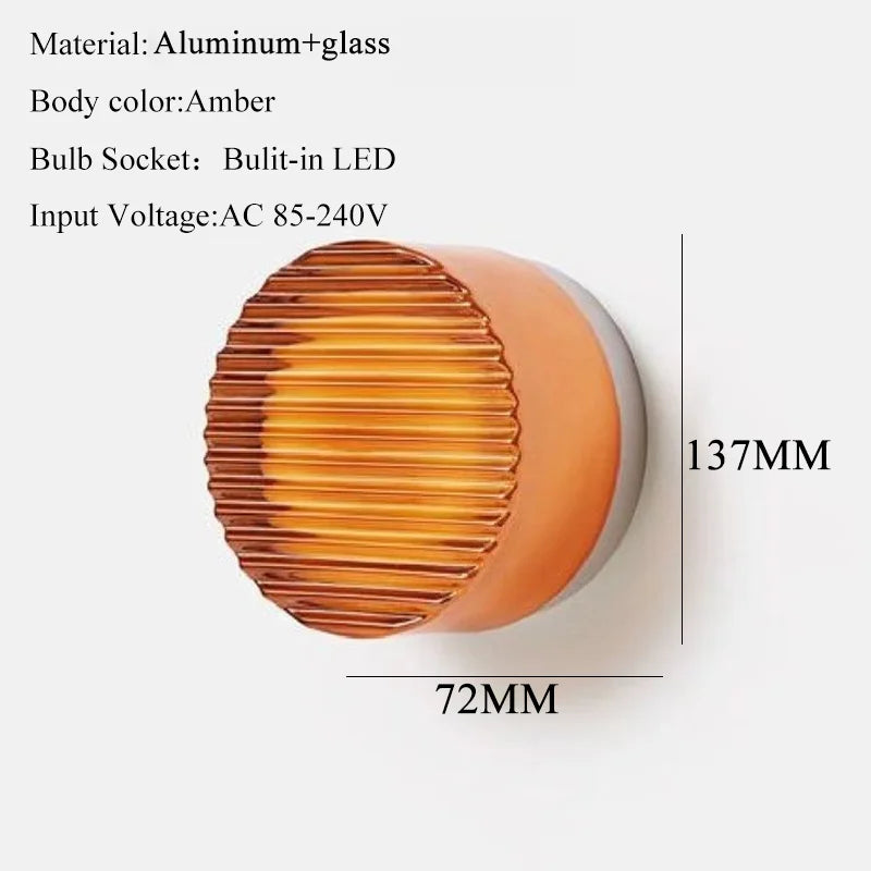 IWHD Home Decor LED Wall Lights Fixtures Glass Aluminum Corridor Bedroom Living Room Nightlights Modern Moon Lamp Miroir Mural