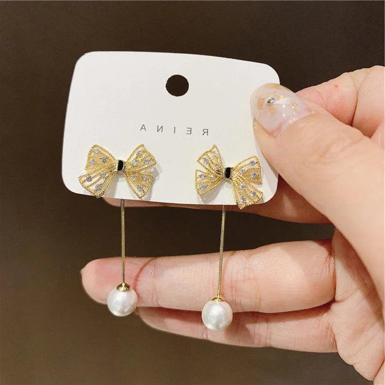 New High-end Atmosphere Decoration Shine Fashion Women Temperament Personality Exaggerated Earring Wedding Jewelry Birthday Gift