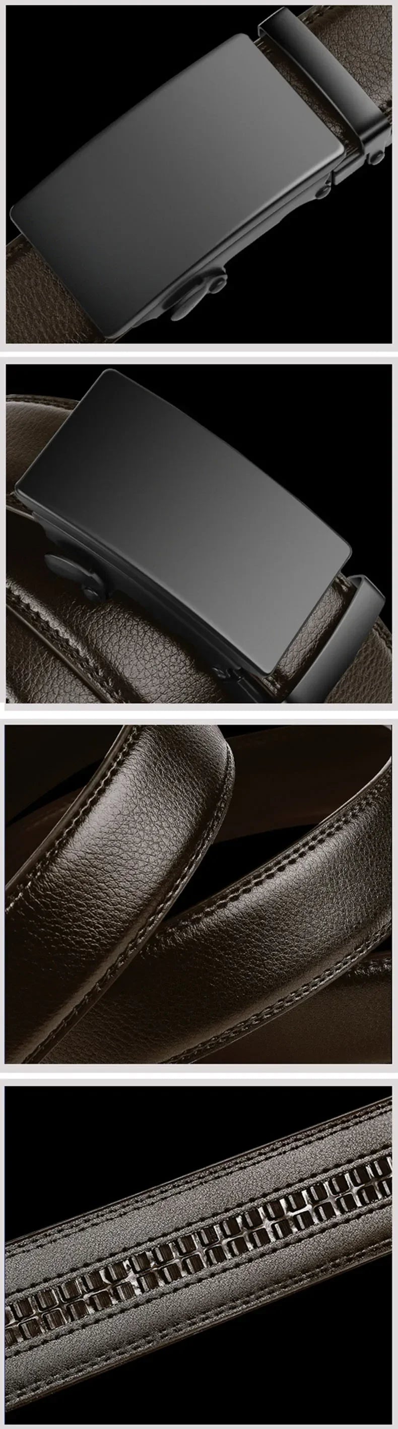 Automatic Buckle Belt for Men Famous Brand Business Belt Men PU Leather Waist Straps Black Male Jeans Belts for Men