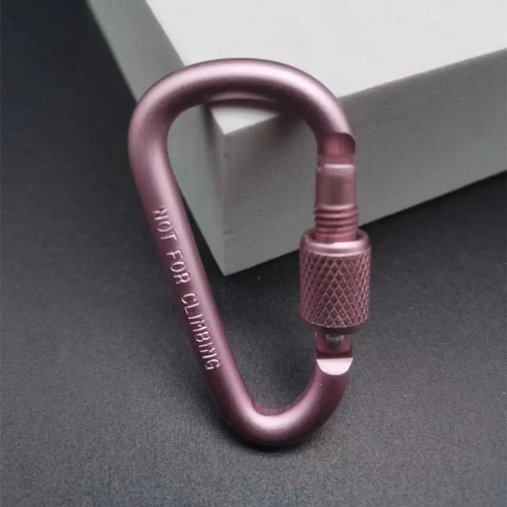 New Multicolor Aluminium Safety Climbing Button Alloy Carabiner Camping Hiking Hook Buckle Keychain