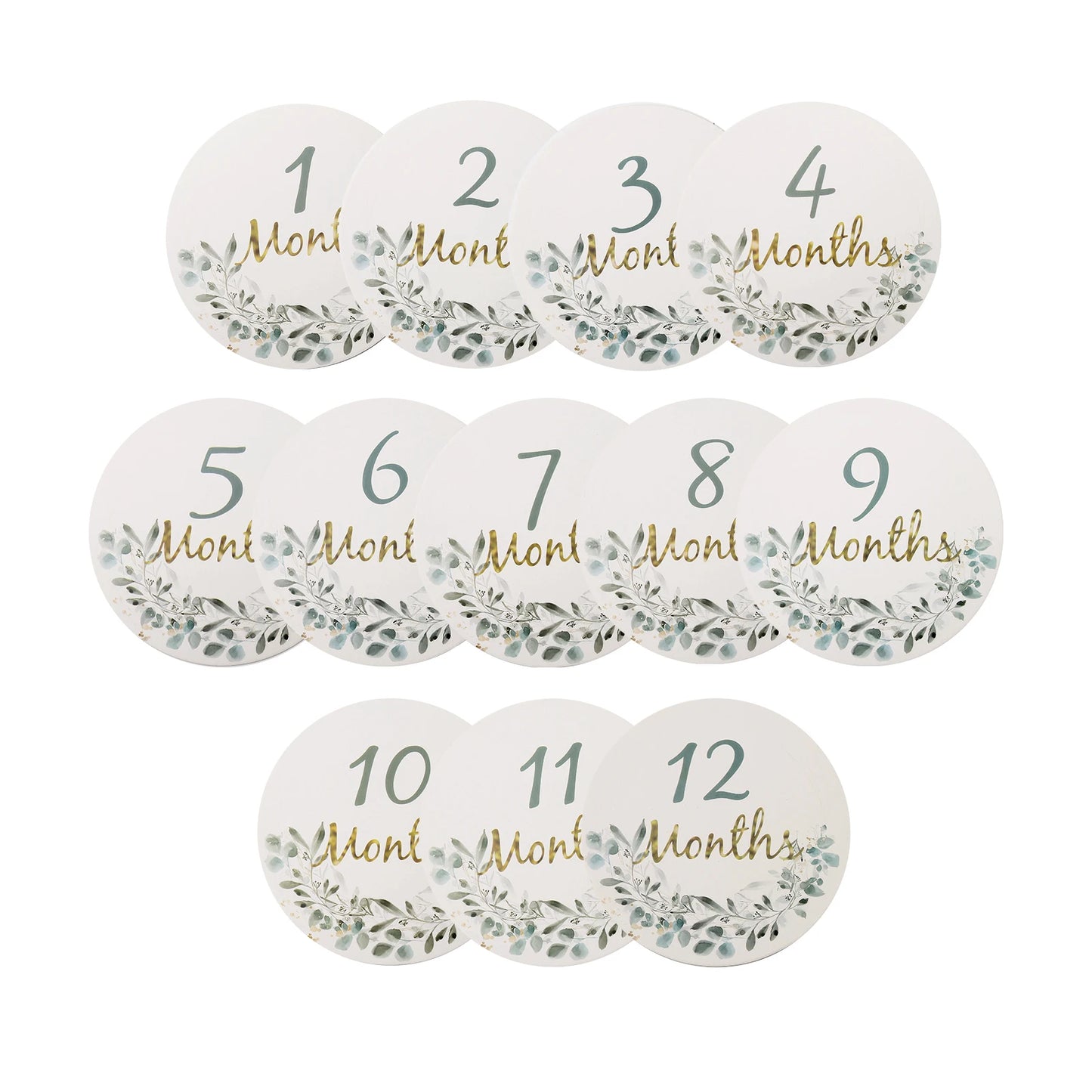Newborn Milestone Cards Paper Number Monthly Memorial Milestone Photo Cards Commemorative Baby Birth Baby Photography Props