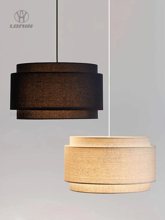 GEW Wabi-Sabi Hand-knitted Chandeliers Nordic Fabric Lampshade Pendant Lights For Restaurants, Shops, Bedroom Home Decor BT3001