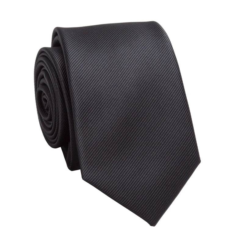 Men's Business Jacquard Slim Tie, British Classic Solid Color Tie,Casual Wedding Accessories - AIAZ