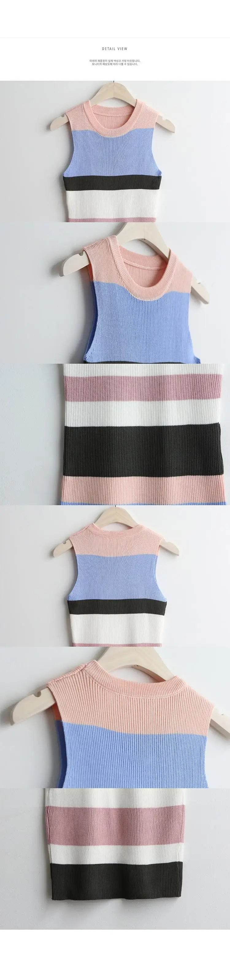 H Han Queen Elegant Occupation Sleeveless Knitted Dress Women Autumn Stretch Striped Bodycon Dresses Wear To Work Pencil Vestido - AIAZ