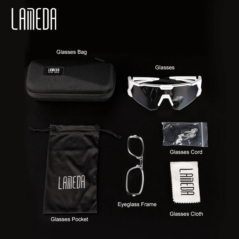 LAMEDA Photochromic Cycling Sunglasses Men Professional Bicycle Glasses Goggles Windproof MTB Road Bike Glasses Mountain Eyewear