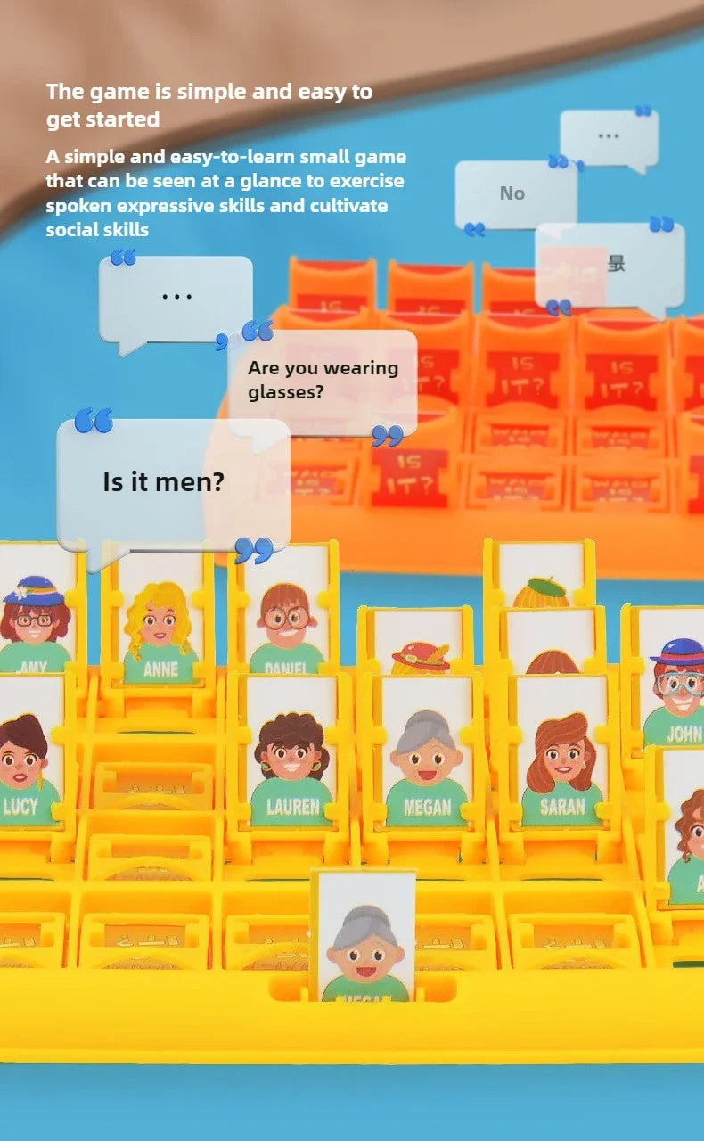 Guess Who I Am Board Game Parent-child Interaction Toy Logical Reasoning CHILDREN'S Puzzle Guess Me You My Character Chessboard