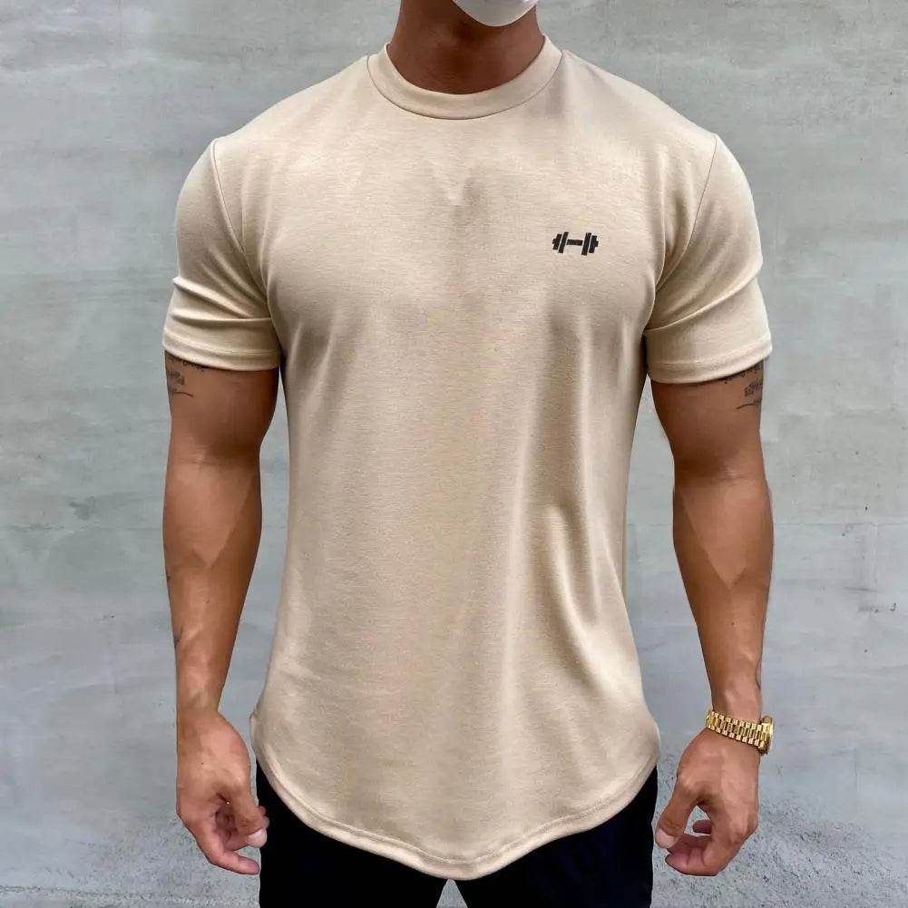 2025 Men T-shirt Male Sports Gym Muscle Fitness T Shirt Blouses Loose Half Sleeve Summer Bodybuilding Tee Tops Men's Clothing - AIAZ