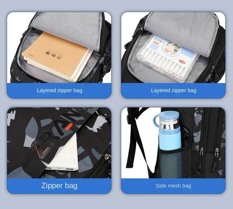 School Rolling backpack bag School Bags with wheels Student wheeled Backpacks for boys Children School Trolley Bag Waterproof - AIAZ