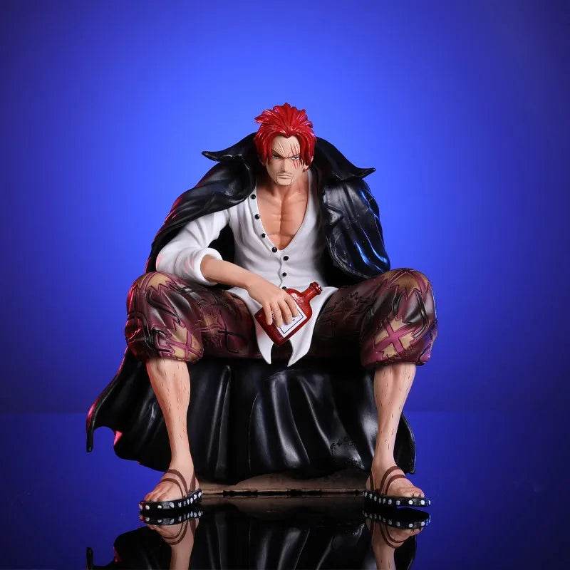 17cm One Piece Shanks Anime Figures Film Red Yonko Red Hair Shanks Action Figure PVC Statue Figurine Model Decoration Doll Toys - AIAZ